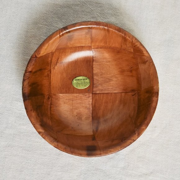 Vintage Formosa-Wood woven wood weave bowl handcrafted in Taiwan NWT - Picture 2 of 5